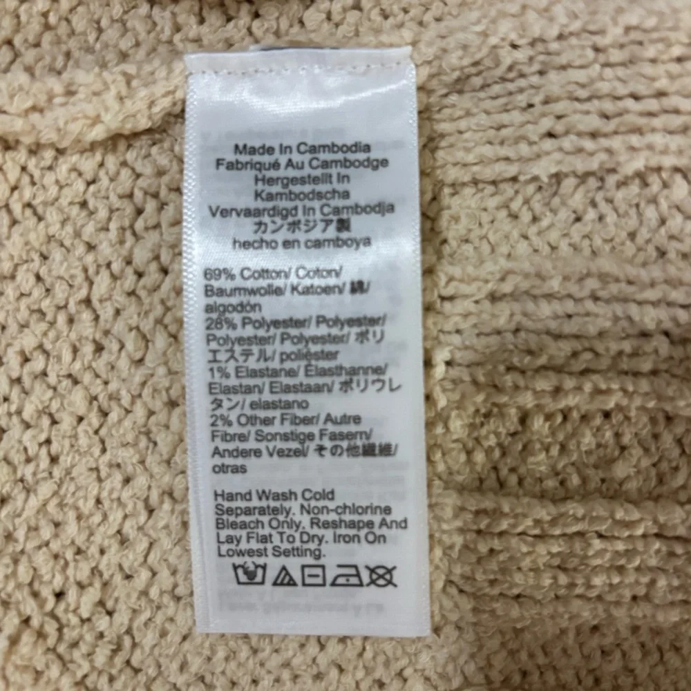 J. Crew Wide Rib Crewneck Sweater in Ivory Size Medium. NWT